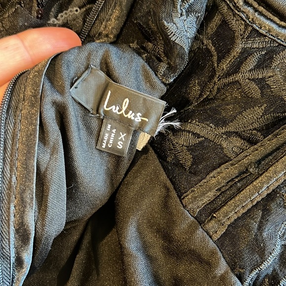 Midnight Sparkle Black Embroidered Feather Bustier Maxi Dress - Picture 9 of 9